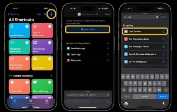 排湖风景区苹果14锁屏维修店分享iPhone14升级iOS16.4后如何创建锁屏快捷方式 