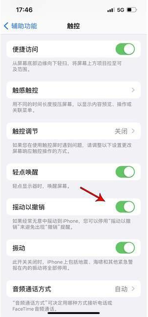 排湖风景区苹果手机维修分享iPhone手机如何设置摇一摇删除文字 